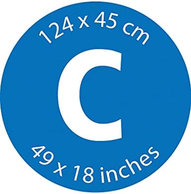 Brabantia Size C Ironing Board (49x18 in) 7 Height Options, Solid Steam Iron Rest Holder (Denim Blue) Non-Slip Feet, Anti-Collapse Child Locks