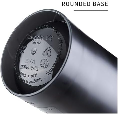BlenderBottle Classic V2 Shaker Bottle Perfect for Protein Shakes and Pre Workout, 20-Ounce, Clear/Black