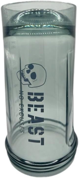 BEAST|No Excuses Shaker, the ultimate solution for effortlessly mixing your protein shakes to perfection., clear, LBW038