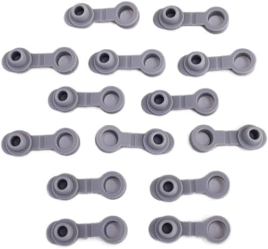 20Pcs Grey Universal Silicone Sealing Bottle Straw Hole Grommets Stopper Lids Straw Plug Replacement Tumber 20/30Oz Thermos Cup, Wine Stoppers and Pourers