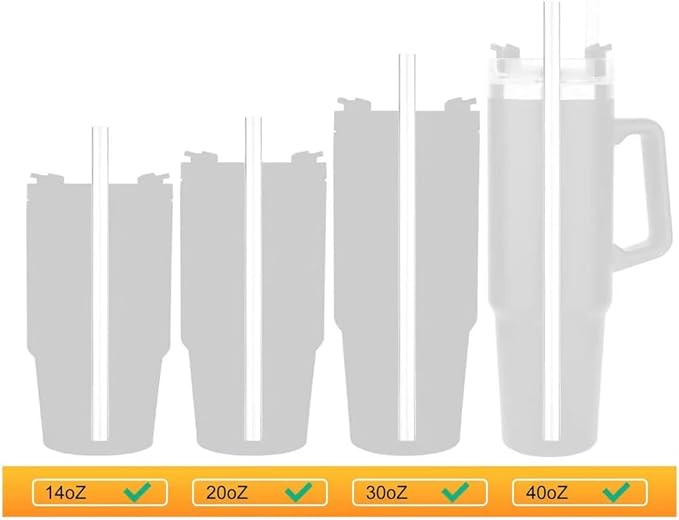6 PCS Straws with Straw Cover Caps compatible with Stanley Adventure Quencher Tumbler, 12 Inch Straw compatible with Stanley, Straw Tips with Straws compatible with Stanley, come with 2 Brush