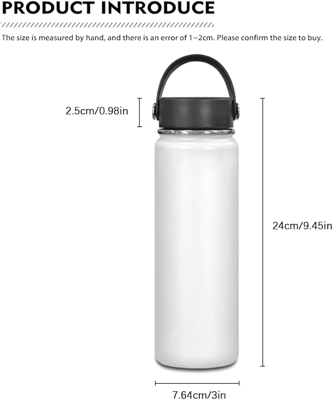 Baseball 20 OZ Insulated Water Bottle and Water Bottle Carrier Bag Set 2 Pcs Water Bottle Holder Carrier Sling Water Bottle Pouch Sleeve