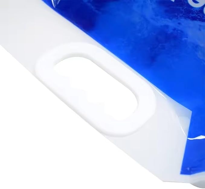 Bulk LOT - 5L / 1.3 Gallon Foldable Alkaline PH Water Bags - Collapsible Emergency Water Jug Container Bag, Freezable, BPA Free Plastic Water Carrier Tank, Outdoor Folding Water Bag Food Grade (10)