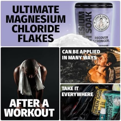 3 Pack Bundle: Coach Soak Recovery Bath Soak, Epsom Salt Bulk, Bath Salts Bulk, 3 Pack Bundle, Total of 9 Pounds (Eucalyptus, Lavender, Citrus)