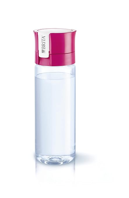 BRITA Fill and Go Vital Water Filter Bottle, Pink, Pack of 1