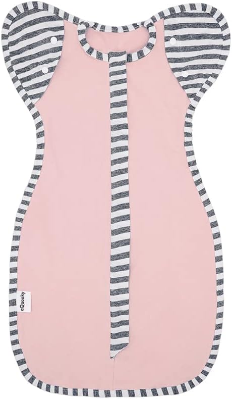 Baby Blanket Sack with Arms Free Design,Transition to Arms Free Wearable for Newborn Girl and Boy, Medium 3-6Months, Pink