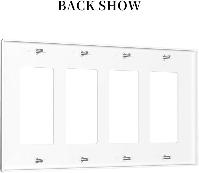 Black Witchy Skeleton Skull Gothic Sun Moon 4 Gang Rocker Decora Novelty Light Switch Cover Decorative Unique Outlet Covers Wall Plate Electrical Faceplate Switchplate GFCI for Bedroom