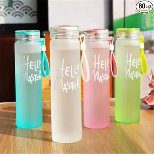 Bpa free eco-friendly colorful high borosilicate glass water bottle with handle 480ml, TL-WB03