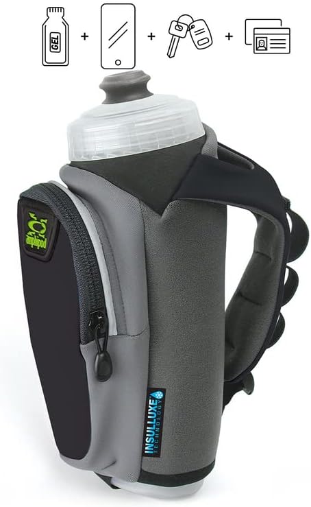 Amphipod Hydraform Ergo-Lite Ultra 20 oz. Handheld Water Bottle, BPA-Free Hydration/Fuel Bottle, Endurance Runners & Walking