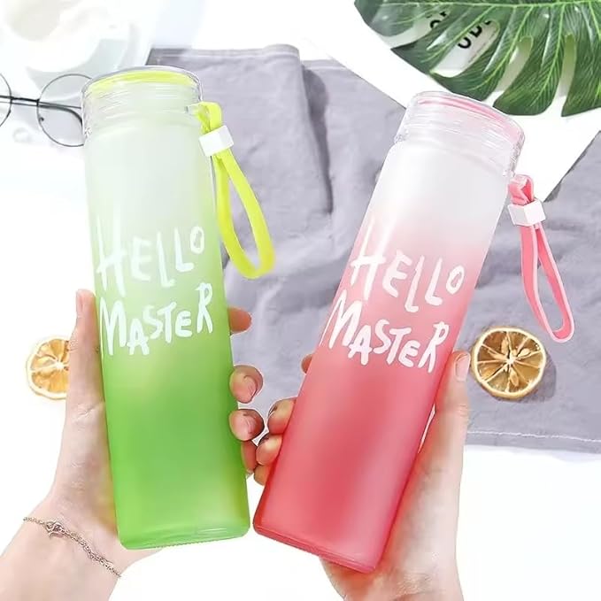 Bpa free eco-friendly colorful high borosilicate glass water bottle with handle 480ml, TL-WB03
