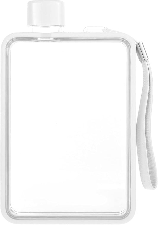 BESPORTBLE Flat Cup Travel Water Bottles Bulk Transparent Flat Bottle Water Flask Square Flat Water Bottle Drinking Clear Glass Water Bottles Water Carrier Milk Pc Fitness Clear Water White