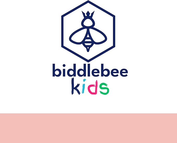 Biddlebee Kids Water Bottle with Straw Lid | 14oz Insulated Stainless Steel Reusable Bottles for School | Leak Proof Cap with Handle & Touch Free Spout | Great for Boys & Girls (Elephants)