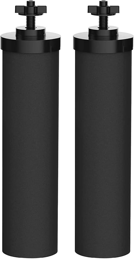 BB9-2 Water Filter Black Element Cartridge Compatible with Berkey Countertop Water Purification System. NSF Certified Water Filter for Berkey BB9-2 Black Purification Elements, 2 Pack