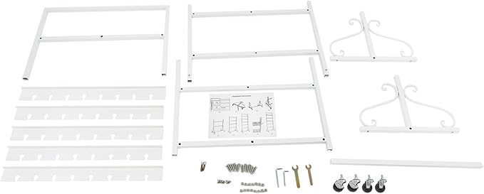40 Slots Champagne Holder Stand for Party, Wine Glass Display Wall Holder, Stable Wine Glass Stemware Rack for Bar, Wedding, Party (White)