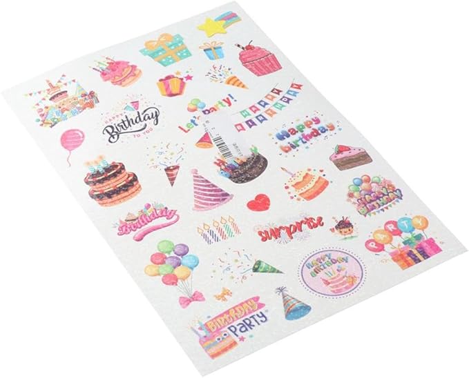 50/60 Pcs Cute Cake Candy Stickers, Cake Food Stickers, Birthday Dessert Stickers, Birthday Cake Stickers, Teacher Reward Stickers, Household Refrigerator Decoration(A 50 pcs)