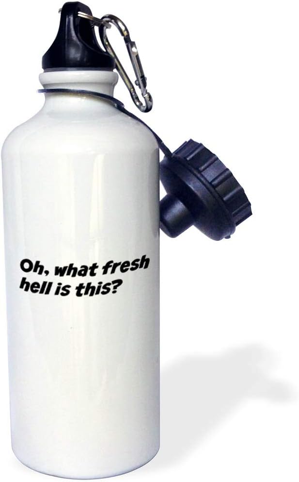 3dRose Oh, what fresh hell is this-Sports Water Bottle, 21oz , 21 oz, Multicolor