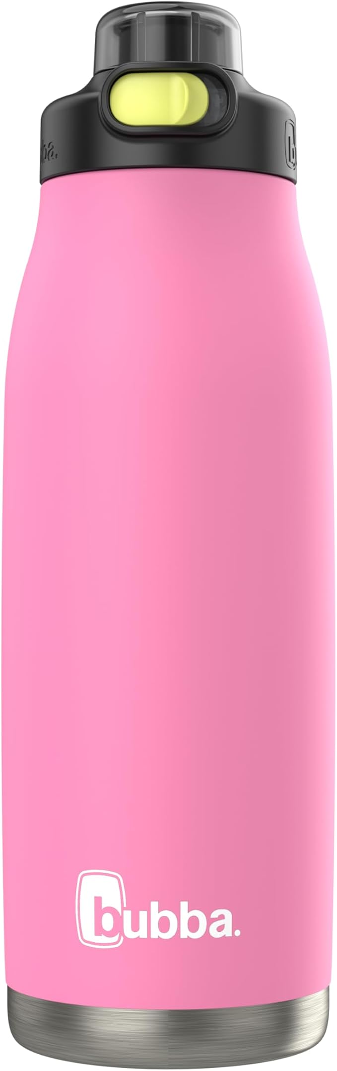 Bubba Radiant Stainless Steel Water Bottle with Push-Button Chug Lid 32oz, Azalea