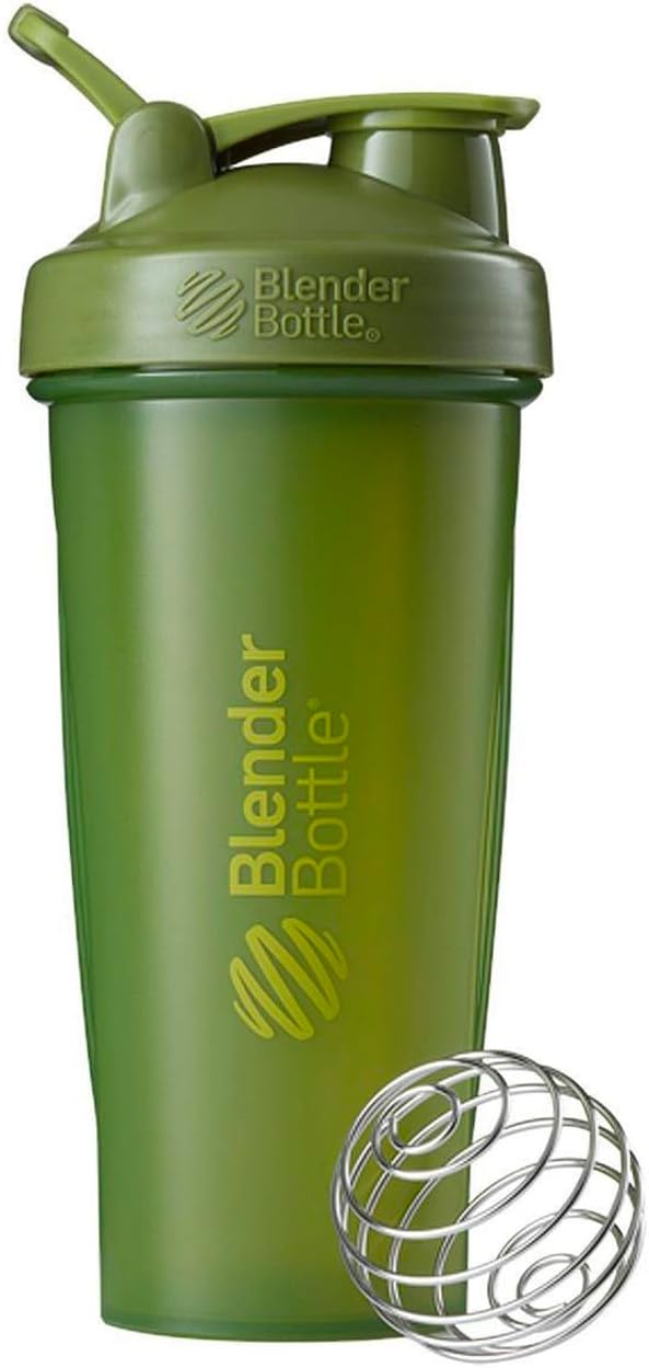 BlenderBottle Classic 28-Ounce Shaker Bottle Bundle with Moss Green and Black