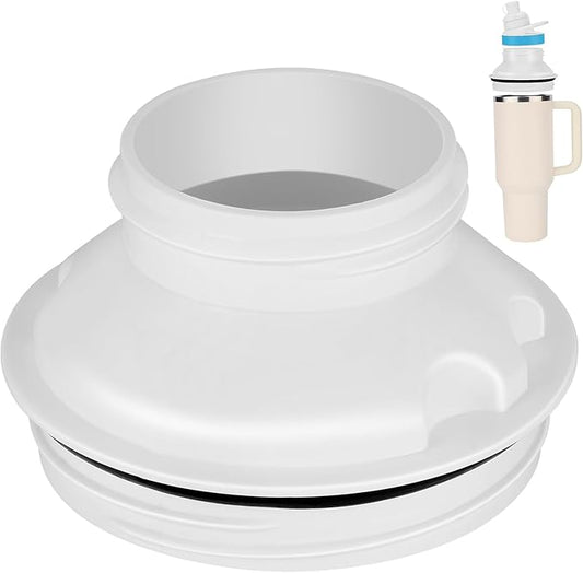 Bottle Adapter for Stanley Cup 40oz to Cirkul, Lid Cap Converter Accessories, Cirkul Stanley Adapter BPA Free Plastic, Food Grade Silicone Fits for Stanley Water Bottles(White)