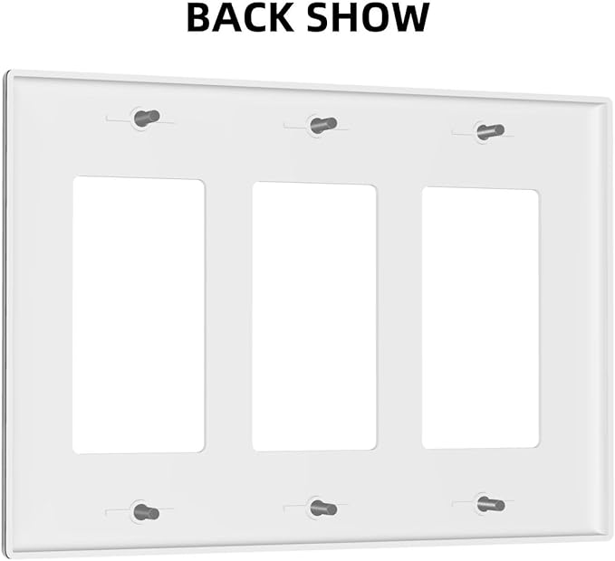 Black Witchy Skeleton Skull Gothic Sun Moon 3 Gang Rocker Novelty Light Switch Covers Decorative Unique Triple Outlet Wall Plate Cover Faceplate Decorative Switchplate GFCI for Kitchen