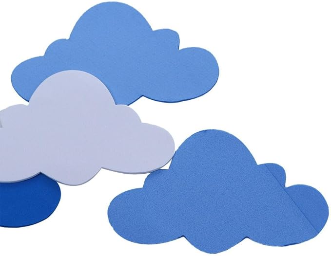 24pcs Clouds Wall Decals,Clouds Wall Stickers,Peel and Stick Removable Wall Stickers Removable Nursery Room Decals Nursery Decor White Clouds Sky Wall Decals