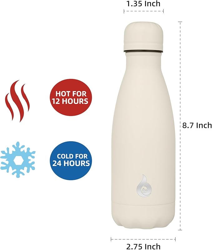 BJPKPK Water Bottles Insulated 12oz Stainless Steel Water Bottle,Angel White