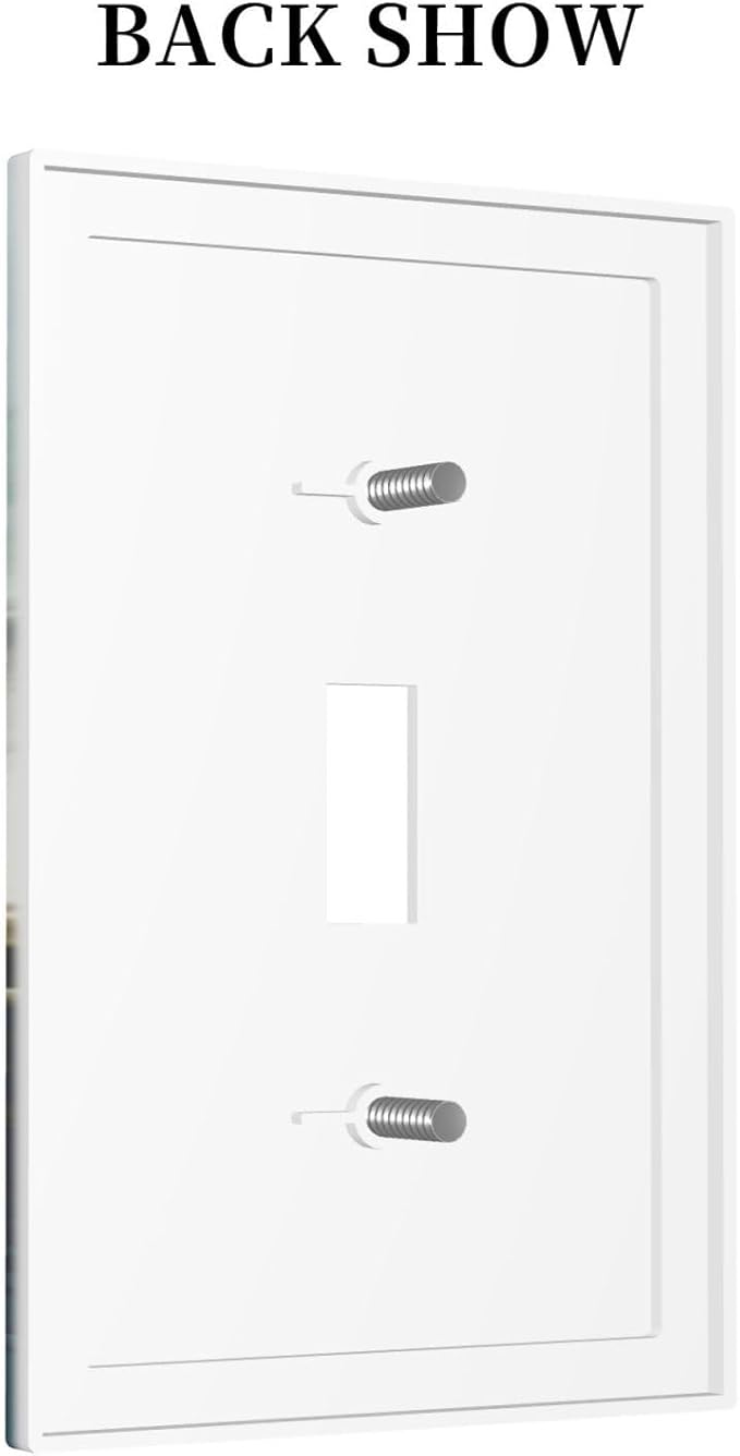 Boho Mountain Forest Abstract Sunset Sunrise Sun 1 Gang Light Switch Covers Single Toggle Wall Plate Decorative Switchcover Electrical Switchplate for Country Bathroom Bedroom Decor