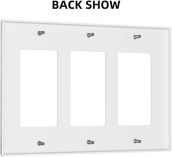 Blue Butterfly Rustic Flower Inspirational Quotes 3 Gang Rocker Light Switch Covers Triple Outlet Wall Plate Decorative Switchplate Cover Faceplate GFCI for Farmhouse Country Bedroom Kitchen Decor