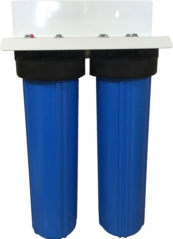 20-inch 2 Stage UPGRADED PENTEK Big Blue Whole House Filter for Acid & pH Neutralization