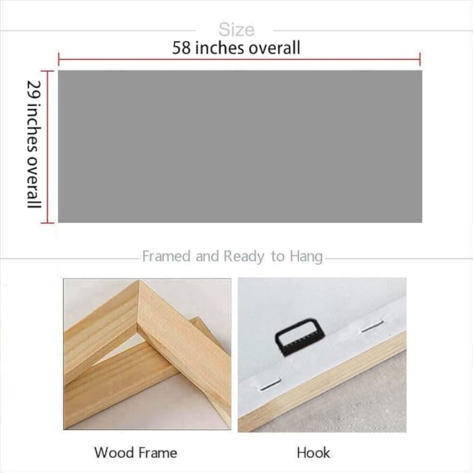 Arjun Cityscape Wall Art New York City Skyline Buildings Picture Modern Abstract Grey NYC Skyline Birds City View Painting Framed Artwork for Bedroom Living Room Home Office Decor Extra Large 58"x29"