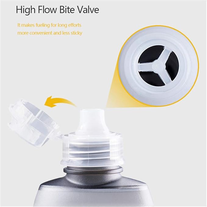 AONIJIE 2 Pcs Sports Collapsible BPA Free- TPU Soft Drink Water Kettle Foldable Flask Energy Gel Salt Pill Water Bottle (170ml Soft kettle-2pcs)