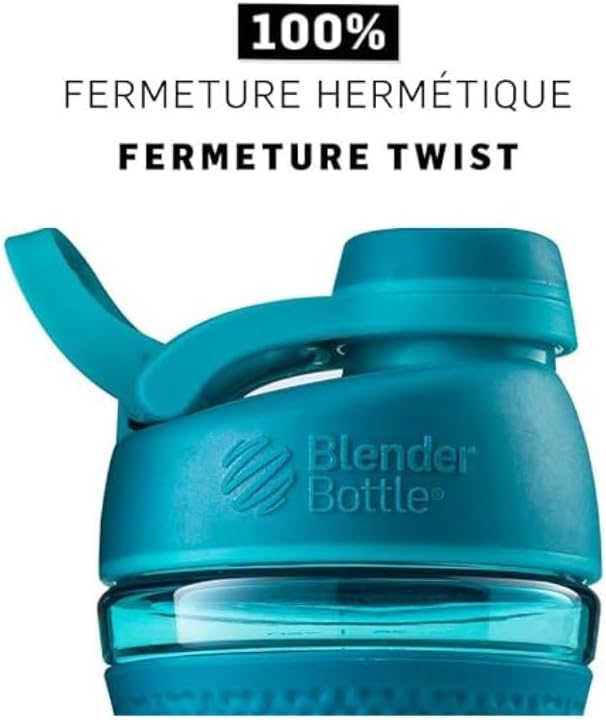 BlenderBottle Classic V2 Shaker Bottle Perfect for Protein Shakes and Pre Workout, 20-Ounce, Clear/Black