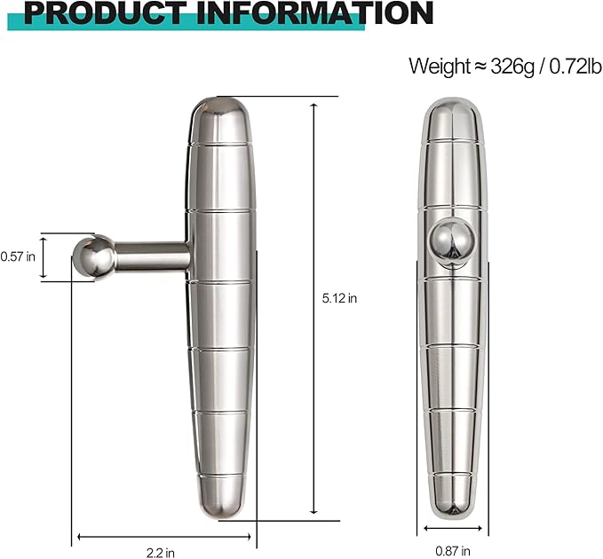 2 in 1 Trigger Points Massage Tool Stainless Steel T-Bar Deep Tissue Massage Tool for Pain Relief Full-Body Fascial Relaxation – Ideal for Shoulders, Neck, Legs, and Arms – Perfect for Sports Therapy