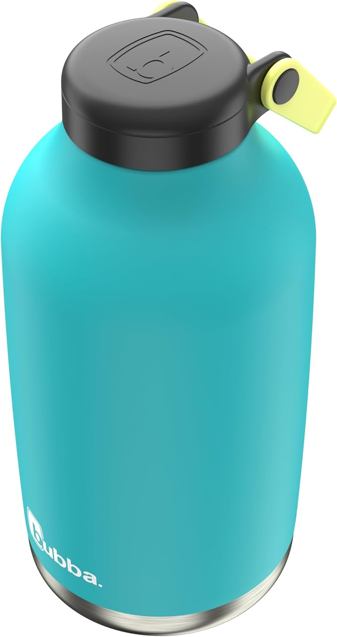 Bubba Radiant Stainless Steel Growler Simple Lid 64oz, Rubberized Water Bottle, Medium, Scuba