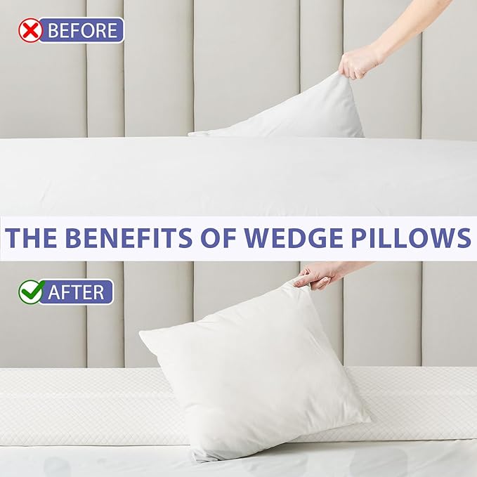 Bed Wedge Pillow for Headboard - Wedge Pillow Headboard King(76"x10"x6") - Foldable Bed Gap Filler/Headboard Pillow/Mattress Wedge - Fill Gap (0-8") Between Headboard and Mattress - Cream