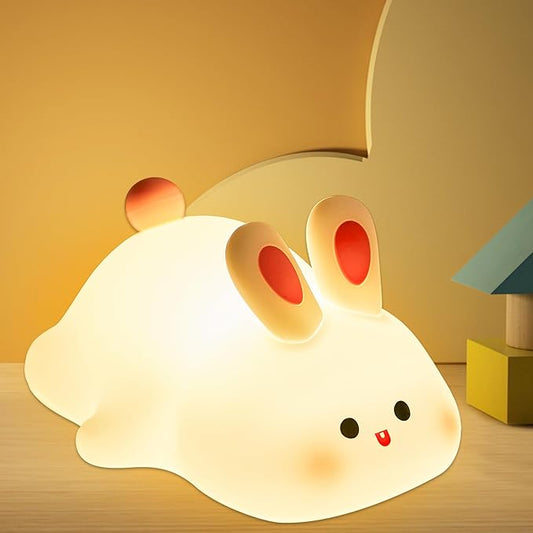 Bunny Gift for Girls, Bunny Night Lamp, Cute Table Lamp Gift for Kids Room Bedside, ABS+SIL, Touch Control, Birthday Gift for Boys and Girls (Bunny)...