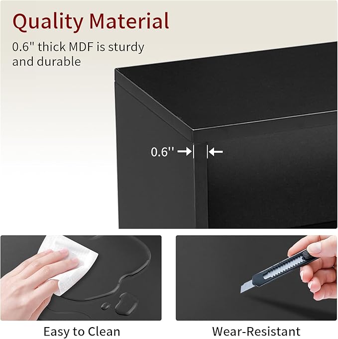 71 Inch Tall 8-Shelf Bookcase, Wood Bookshelf Storage Organizer Adjustable Shelf for Home Office Living Room, Converts into Two 4-Shelf Bookshelves, Black