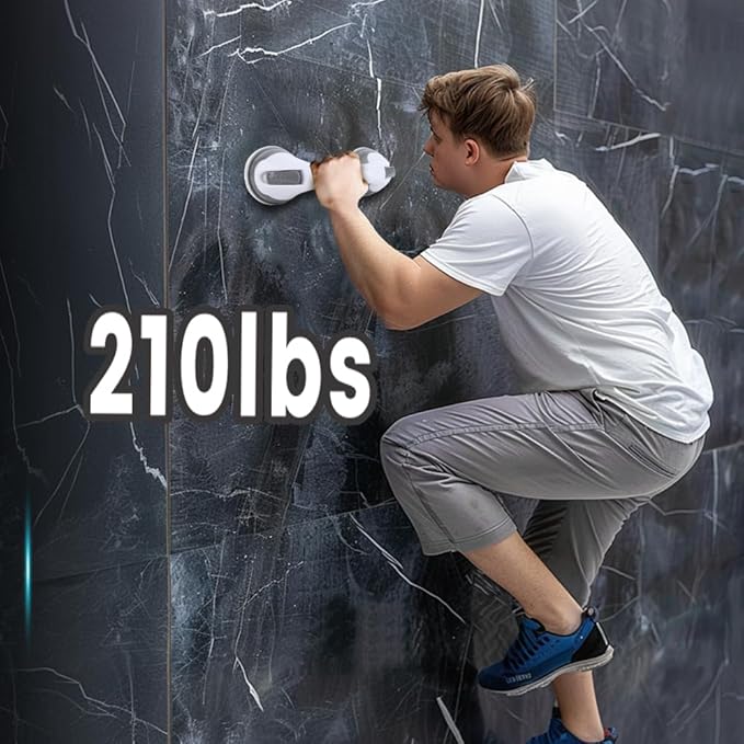 2 PK Grab Bars for Bathtubs and Showers, Shower Handles for Elderly Seniors bar Bars Safety Elderly Suction 500 lbs Cup and Walls bathtubs Handicap Heavy Duty Grabbers Wall