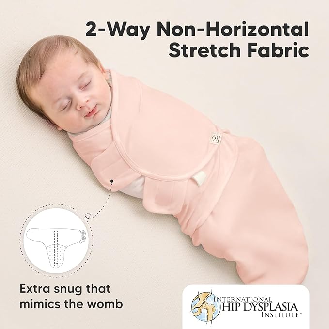 3-Pack Organic Baby Swaddle Sleep Sacks - Newborn Swaddle Sack, Ergonomic Baby Swaddles 0-3 Months, Swaddles for Newborns, Baby Sleep Sack, Baby Swaddle Blanket Wrap,Baby Essentials(Angelic)