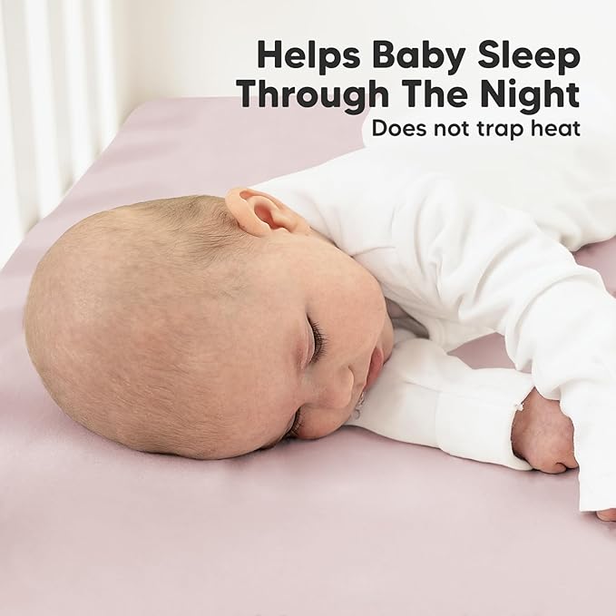 2-Pack Organic Crib Sheets for Boys, Girls - Jersey Fitted Crib Sheet, Baby Crib Sheets Neutral, Crib Mattress Sheet, Cotton Crib Sheets, Breathable Crib Sheet, Baby Mattress Sheets (Pastel)