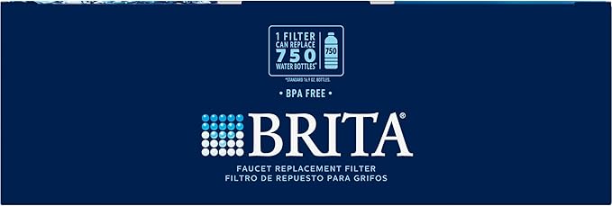 Brita Faucet Mount System Replacement Filter, Reduces 99% of Lead, Made Without BPA, Chrome, 3 Count