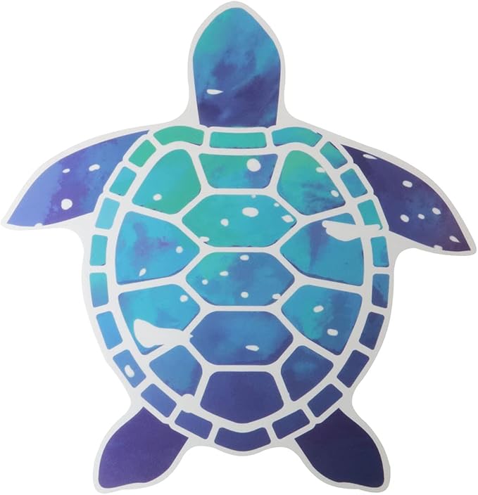12pcs Sea Turtle Vinyl Stickers Underwater Ocean Decals Waterproof Wall Sticker Home and Bedroom Decoration, DIY Accessories, Blue