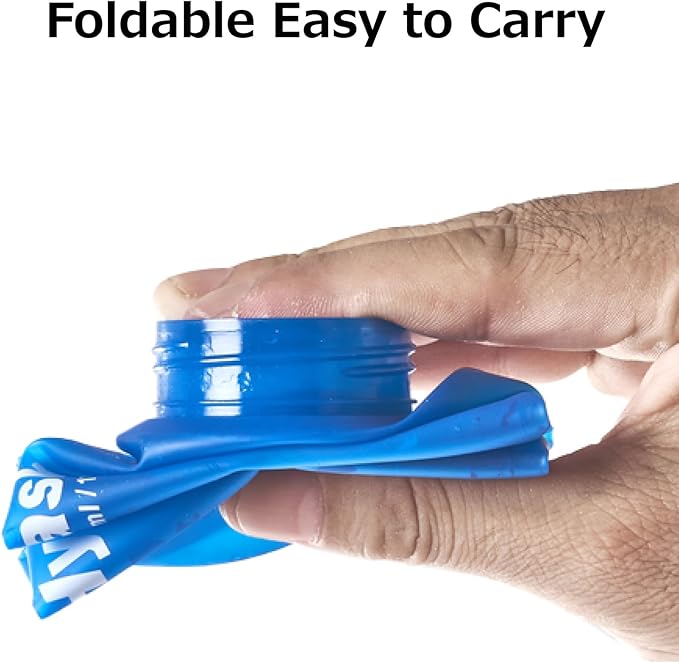 Azarxis TPU Soft Flask Running Water Bottles Collapsible BPA-Free for Hydration Pack - Ideal for Running Hiking Cycling Climbing (500ml/16.9oz - 2 Pack)