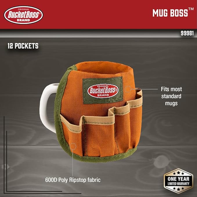 Bucket Boss - Mug Boss, Bucket Organization (99981D24), Brown, 10 ounce
