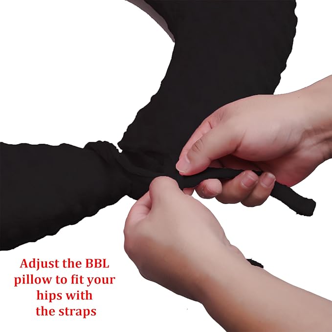 BBL Pillow After Surgery for Butt Sleeping, Brazilian Butt Lift Pillow Post Surgery Recovery for Sitting Sleeping Driving Donut Pillow for Woman Lumbar Back Cushion Seat Foam (Black Dot)