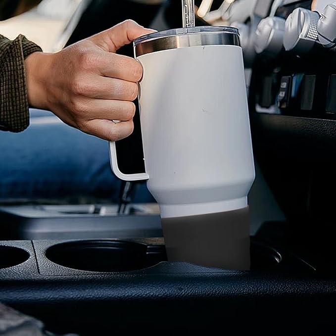 2 PCS Silicone Protective Boot for Yeti Rambler 20oz/25oz/30oz/35oz Tumbler, Anti-Slip Protective Silicone Water Bottle Bottom Boot Sleeve Cover for Yeti Tumbler [Orange+Transparent]