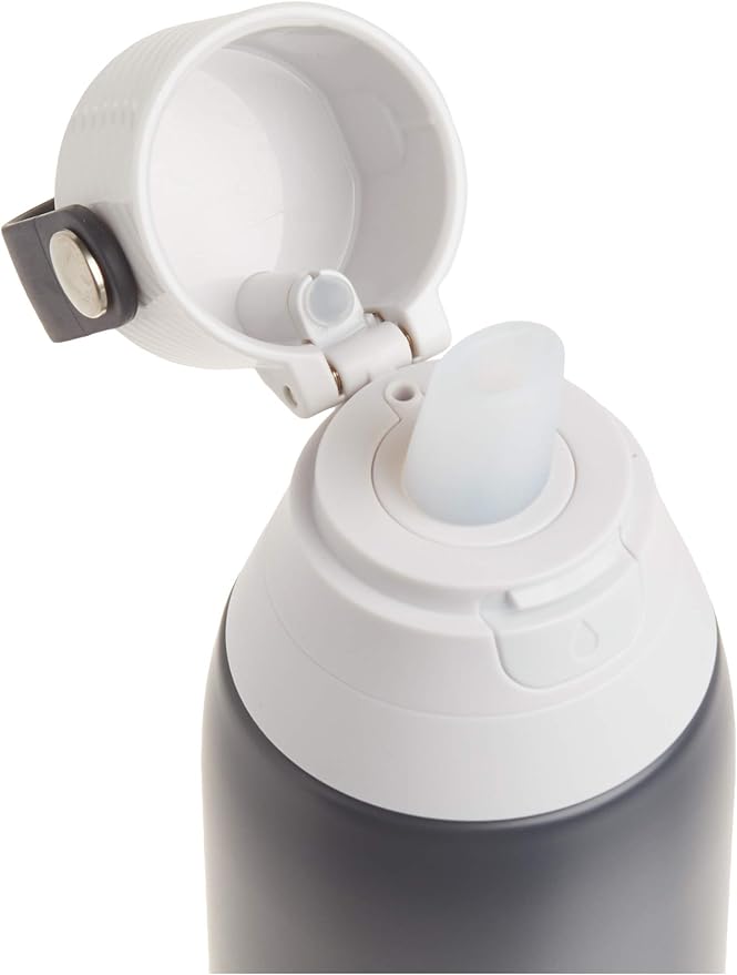 Brita Stainless Steel Premium Filtering Water Bottle, BPA-Free, Reusable, Insulated, Replaces 300 Plastic Water Bottles, Filter Lasts 2 Months or 40 Gallons, Includes 1 Filter, Carbon - 20 oz.