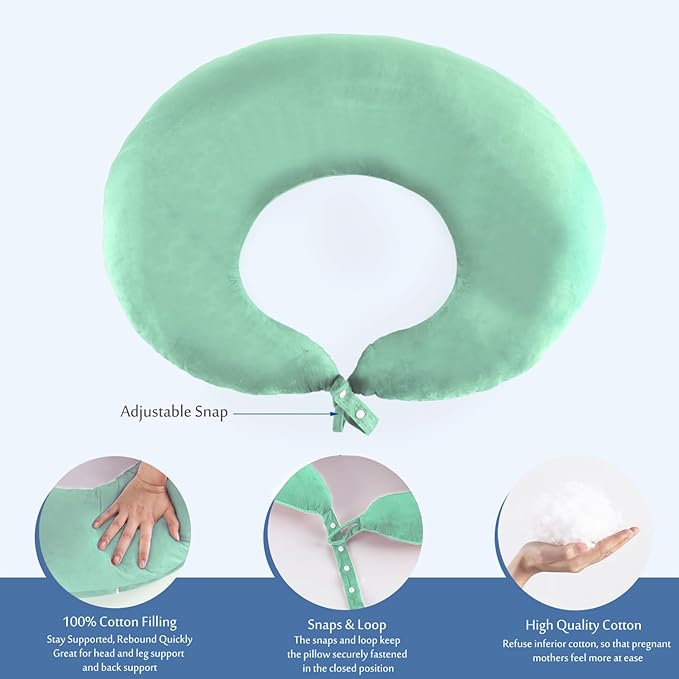 BBL Pillow After Surgery, BBL Pillow for Sitting Sleeping Driving, Hemorrhoid Pillow Seat Support Cushio for Butt with Hole, Butt Donut Pillow for Woman (Green)