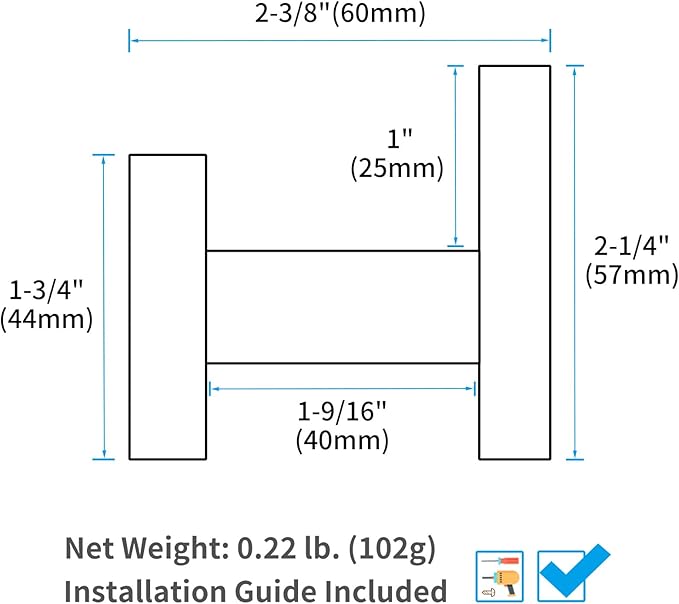 Angle Simple Bath Towel Hook 2 Pack, Stainless Steel Square Robe Coat Holder for Wall, Bathroom Kitchen Garage Wall Hook for Hanging Tools, Polished Chrome