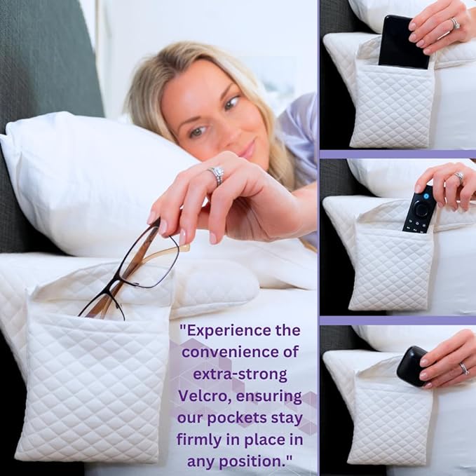 Bed Wedge Pillow for headboard Mattress Gap DuoWedge lux. (Grey, Double 54") The Perfect Filler for Gaps up to 7"